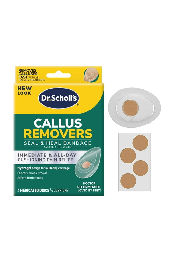 Callus Remover Seal & Heal Bandage Cushion with Hydrogel Technology, 4 Count