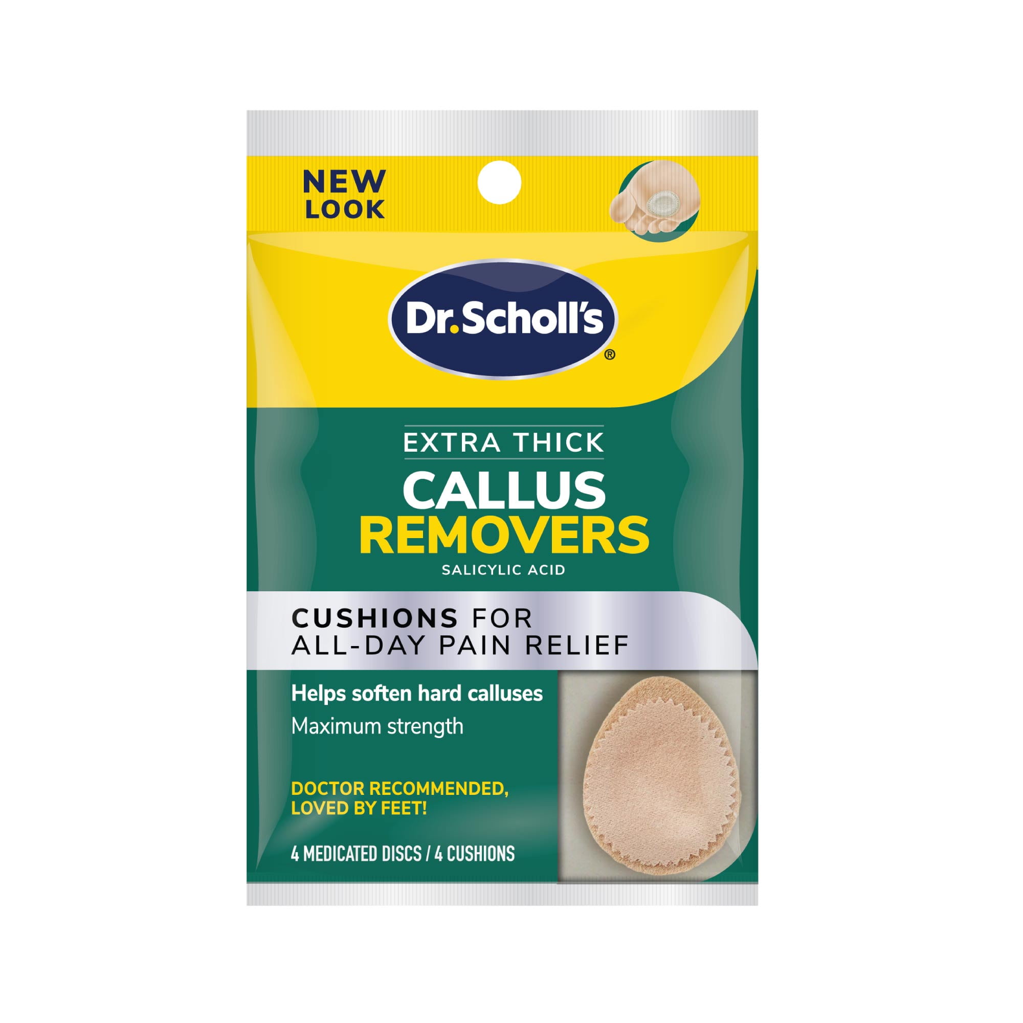 Rite Aid Extra Thick Callus Remover for Feet - 4 Pads/4 Medicated Patches | Callus Remover and Pads | Foot Care