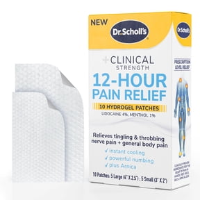 Dr. Scholl's Clinical Strength 12-Hour Hydrogel Pain Relief Patches, 10 Count