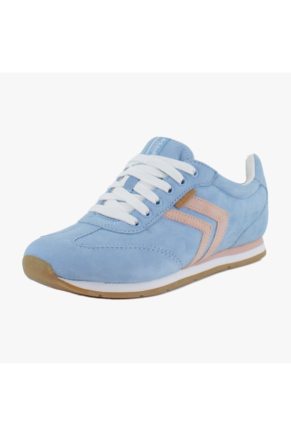 Comeback Women's Fashion Sneakers Blue Sky Blush Pink Leather