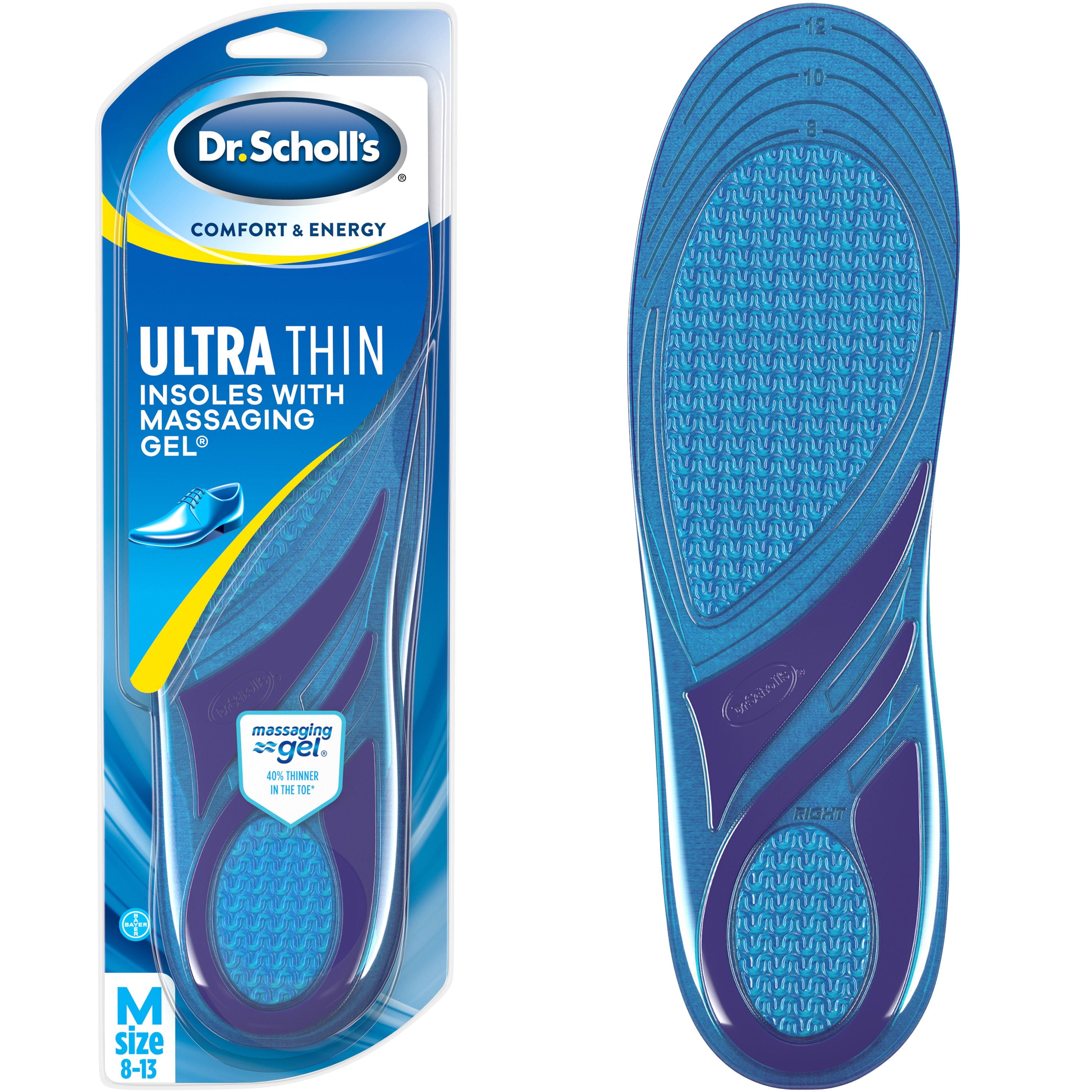Scholl's Comfort Energy Ultra Thin Insoles for Men, Pair