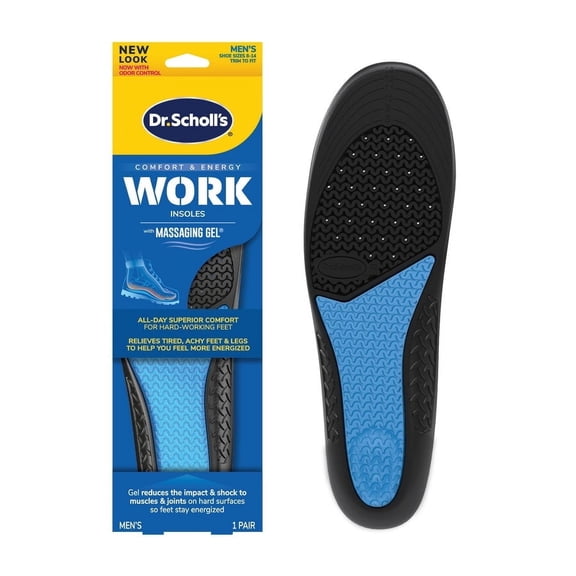 Dr . Scholl's Comfort & Energy Work Insoles With Massaquino Gel, Medium