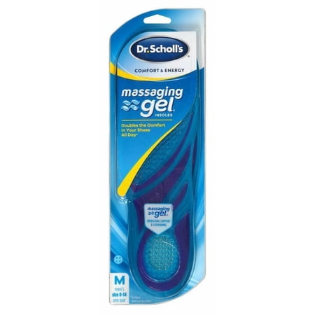 Dr. Scholl's Comfort & Energy Massaging Gel Insoles for Men, Size 8-14 1 ea (Pack of 6)