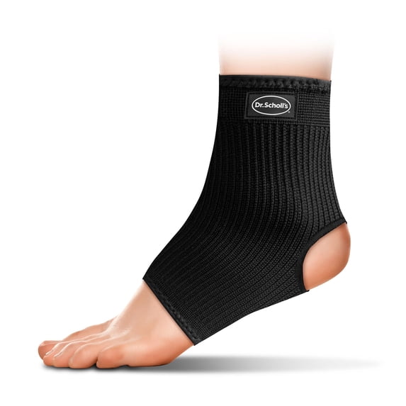 Dr. Scholl’s Compression Ankle Support, Breathable Fabric, Open-Heel Design for Workouts & Sports, Size L/XL
