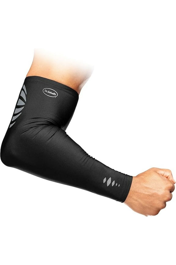 Dr. Scholl’s Compression Arm Sleeve with Breathable, Copper-Infused Fabrics for Pain Relief & Support (Size S/M)