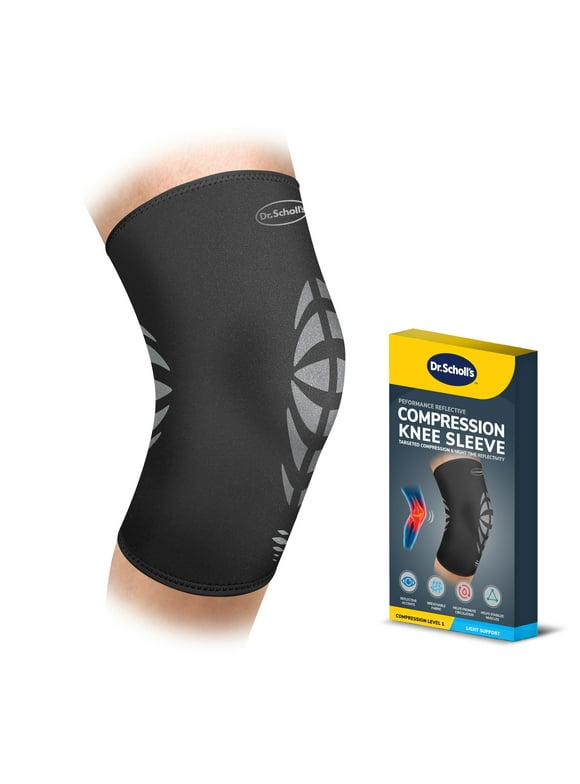 Dr. Scholl’s Compression Knee Sleeve Designed for Knee Pain Relief & All-Day Knee Support with Breathable & Copper-Infused Fabric (Size S/M)