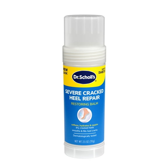 Dr. Scholl's Cracked Heel Repair Balm (2.5oz) 25% Urea. Heals and Moisturizes feet