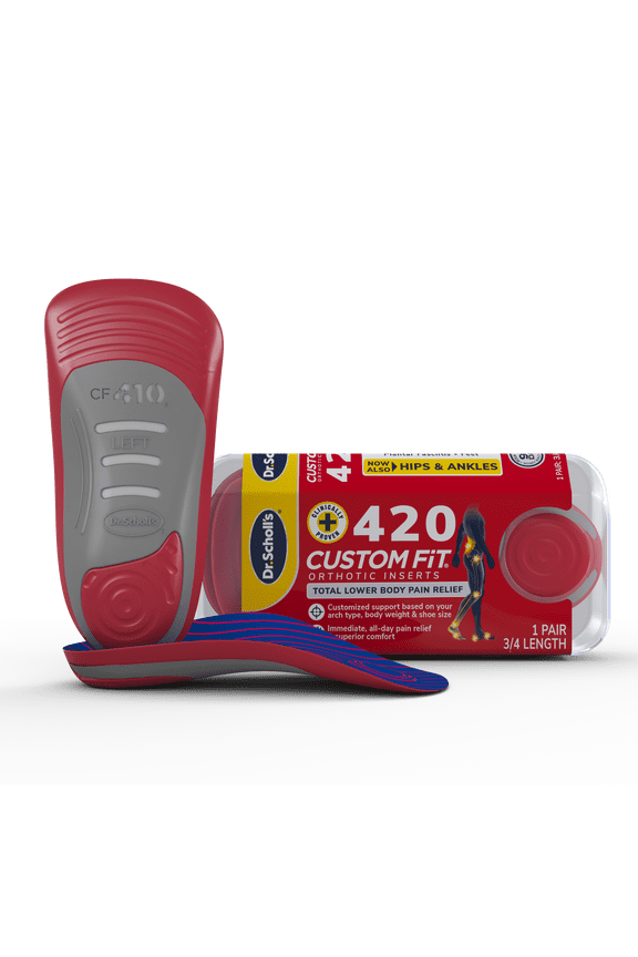 Dr. Scholl’s® Custom Fit® Foot Orthotics 3/4 Length Inserts, CF 420, All-Day Pain Relief for Feet