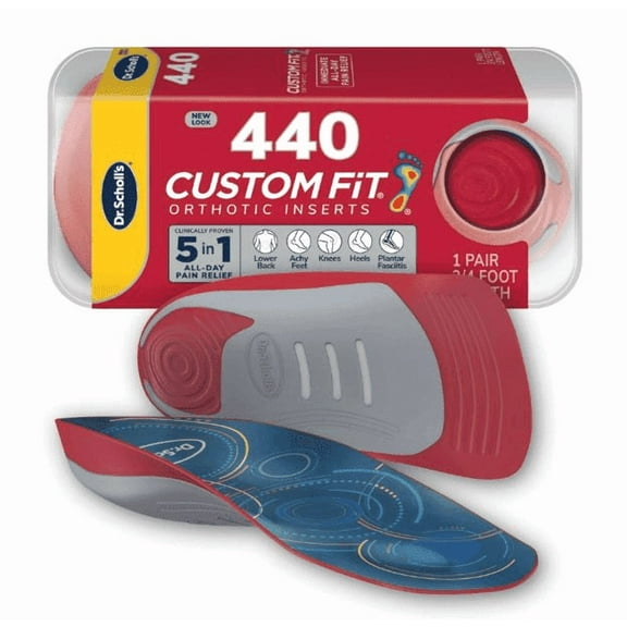 Dr. Scholls Custom Fit Foot Orthotics 3/4 Length Inserts, CF 440, All-Day Pain Relief for Feet High Quality, Similar to Original Performance