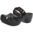 thumbnail image 1 of Dr. Scholl's Dance On Black Synthetic Slip On Strap Block Heel Rounded Toe Clogs (Black Synthetic, 8.5), 1 of 6