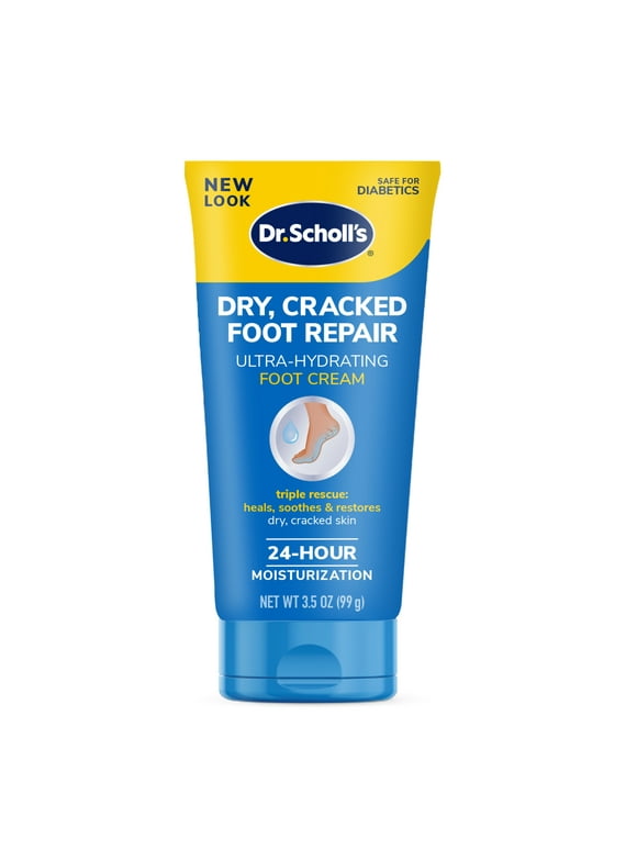 Dr. Scholl's® Dry, Cracked Foot Repair Ultra-Hydrating Foot Cream 3.5 oz, Lotion with 25% Urea for Dry Cracked Feet, Heals and Moisturizes for Healthy Feet