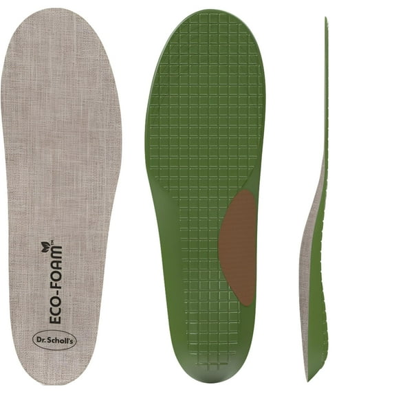 Dr. Scholl’s Eco Foam All Day Insoles, Natural Softness and Support, Mens Shoes 8-14