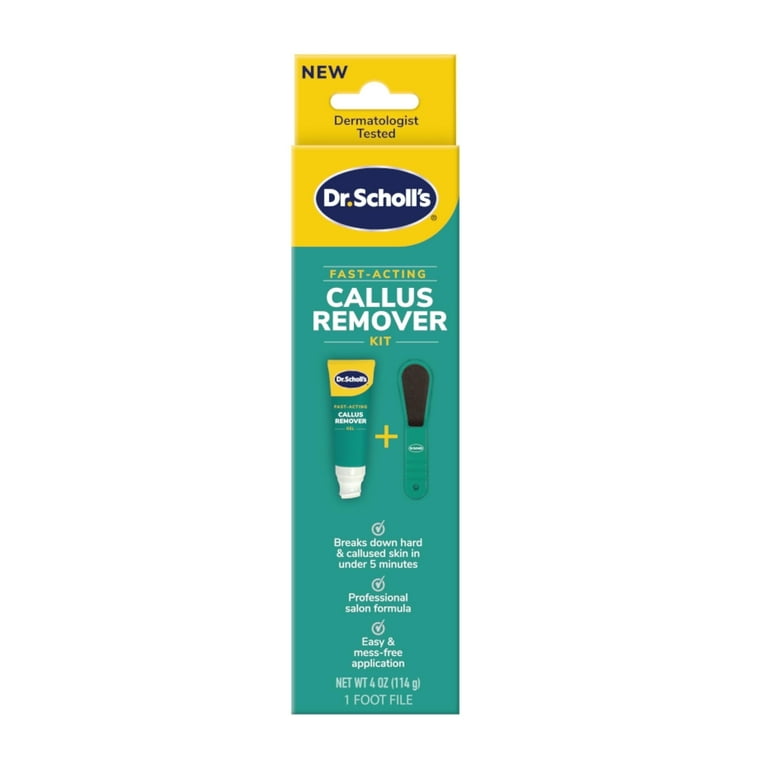 Scholl's Fast Acting Callus Remover Gel Kit, Foot File