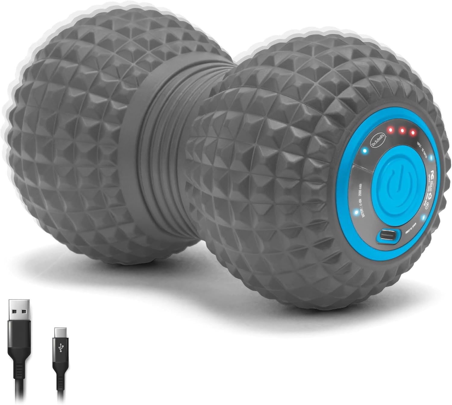 Dr. Scholl's Fitness and Recovery Dual Ball Vibration Massage Roller, Releases Muscle Tension