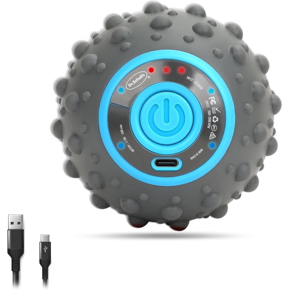Dr. Scholl's Vibration Sphere Roller for Muscle Tension & Soreness Relief, Rechargeable Body Massager with Type-C Cable