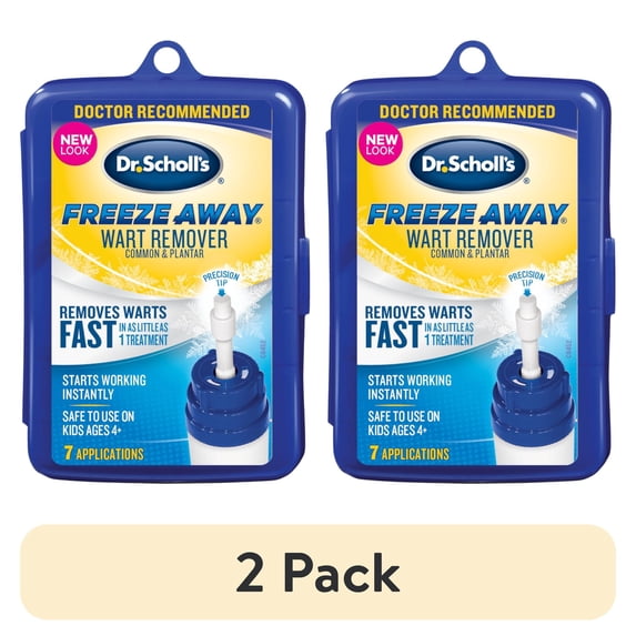 (2 pack) Dr. Scholl's Freeze Away Wart Remover, 7 Treatments, Box