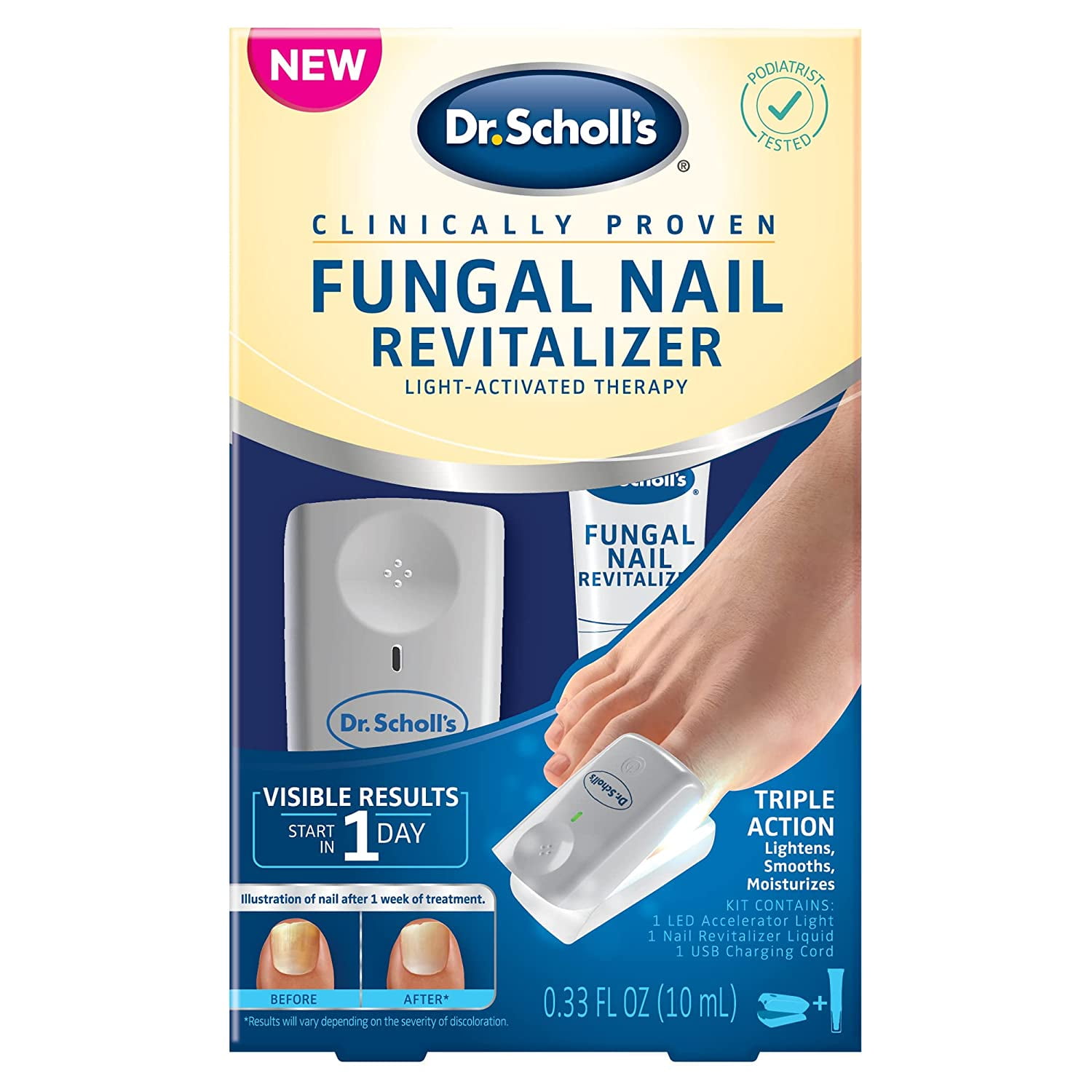 Best Uv Light For Toenail Fungus Dr. Scholl's Fungal Nail Revitalizer LED Light-Activated Therapy Erase