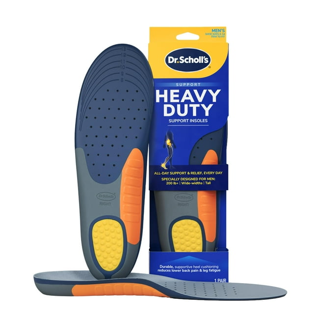 Dr. Scholl's Heavy Duty Support Insole Orthotics, Big & Tall, 200lbs