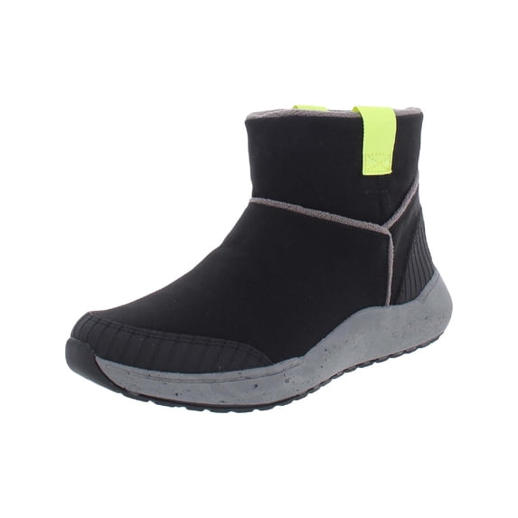Dr. Scholl's Home Women's Faux Suede Contrast Trim Faux Fur Lined Ankle Boots