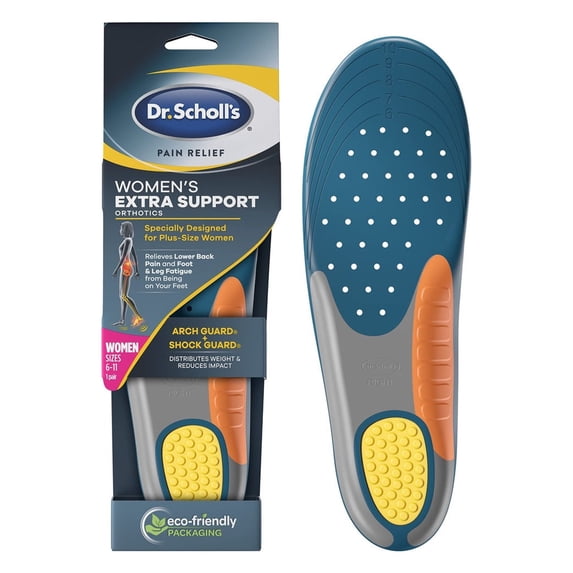 Dr. Scholl's Insoles for Women Extra Support Pain Relief Orthotics Shoe Inserts (Pack of 18)