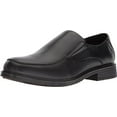 thumbnail image 1 of Dr Scholl's Jeff Black Leather Slip On Stacked Heel Rounded Toe Causal Loafers (Black, 11), 1 of 6
