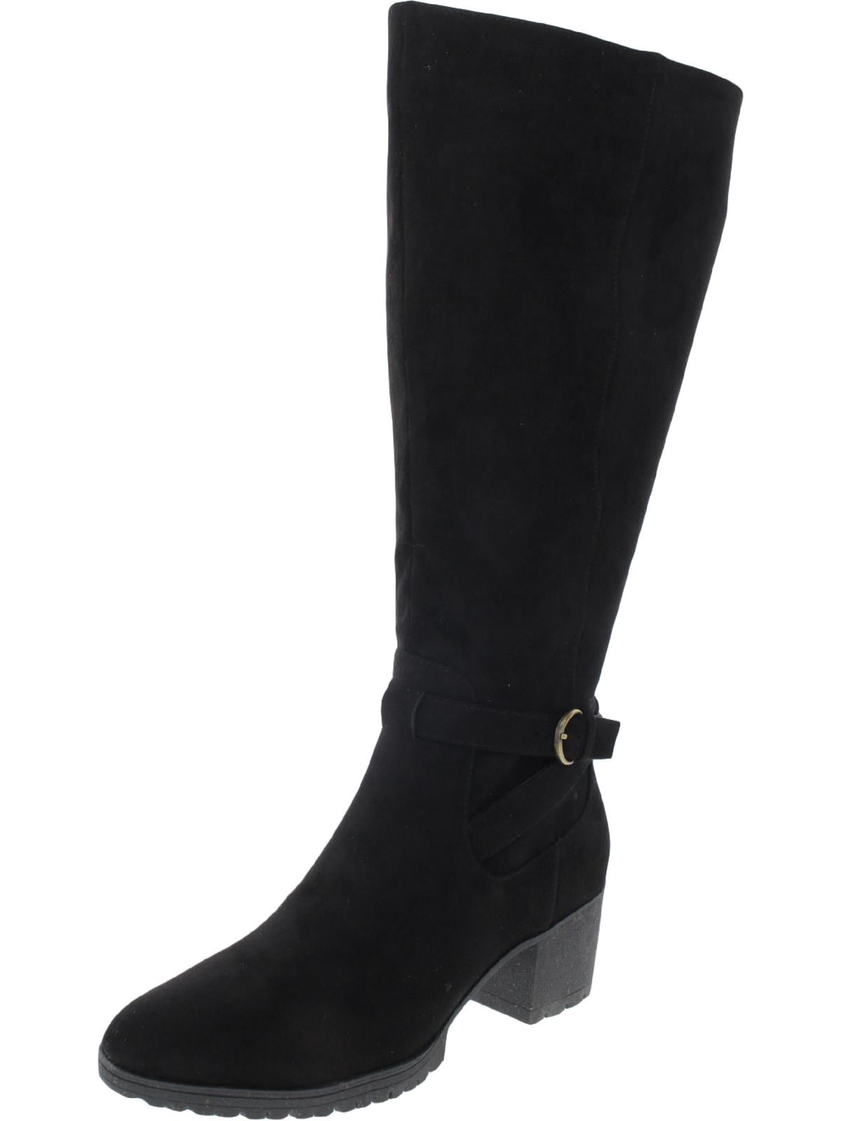 dr-scholl-s-like-it-women-s-faux-suede-buckled-knee-high-riding-boots