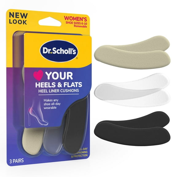 Dr. Scholl's Heel Liners Variety Pack (3 Pair) to Help Prevent Shoe Rubbing and Shoe Slipping