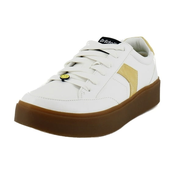 Dr. Scholl's Madison Lace Women's Fashion Sneakers White/Yellow Faux Leather