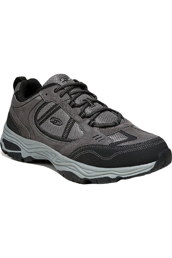 Dr Scholl's Maximum Grey Suede Breathable Lace Up Low Top Rounded Toe Sneakers (Grey Suede, 9)