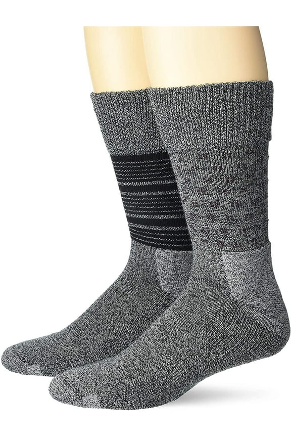 Men's American Lifestyle Collection Blister Guard Multi Stripe Crew Socks 2 Pair DSM22162C2U20010
