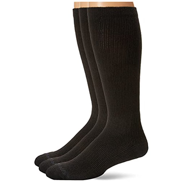 Dr. Scholl's Men's Athletic & Work Compression Over the Calf Sock, Black, 1315 US