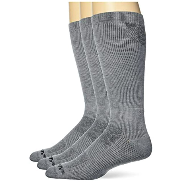 Dr. Scholl's Men's Athletic & Work Compression Over the Calf Sock, Gray