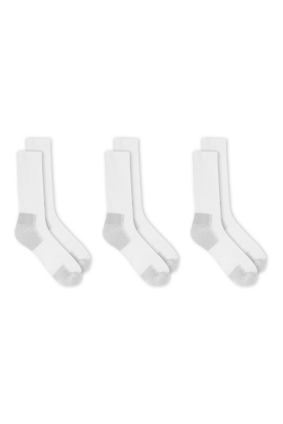 Men's Big and Tall Advanced Relief Blister Guard Wide Top Crew Socks, 3-Pack
