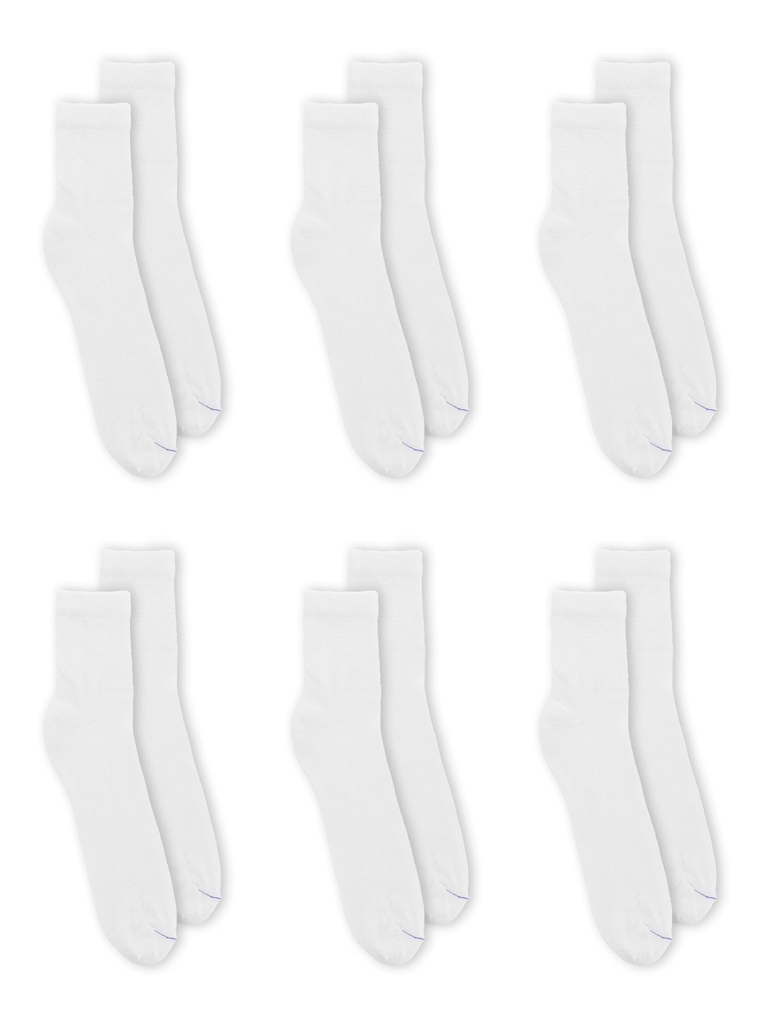 Men's Big and Tall Diabetes & Circulatory Ankle Socks, 6 Pack