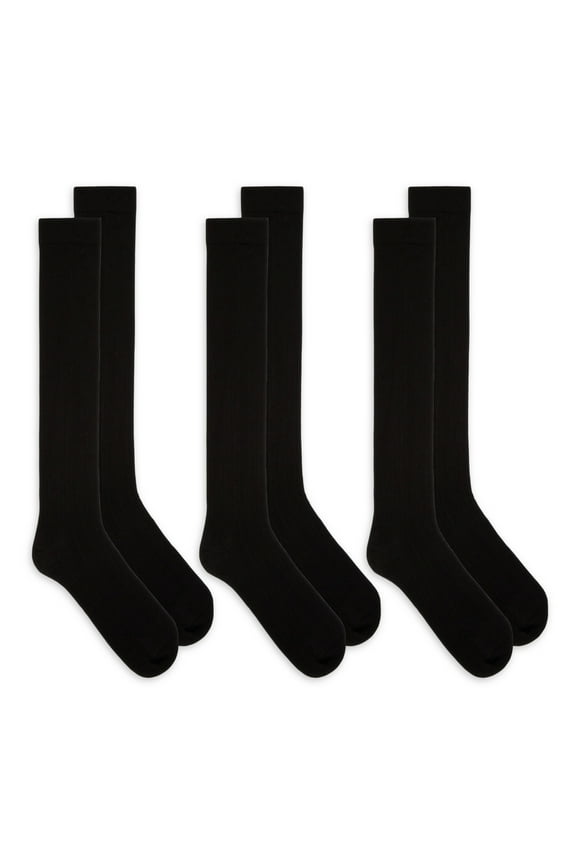 Men's Big and Tall Graduated Compression Over the Calf Socks 3 Pack