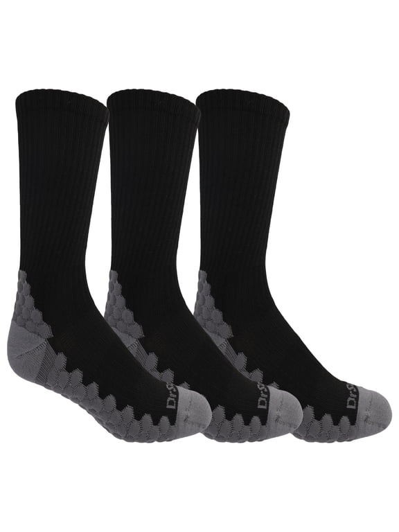 Men's Crew Socks Float on Air, 3-Pack with Moisture Guard and Odor Control