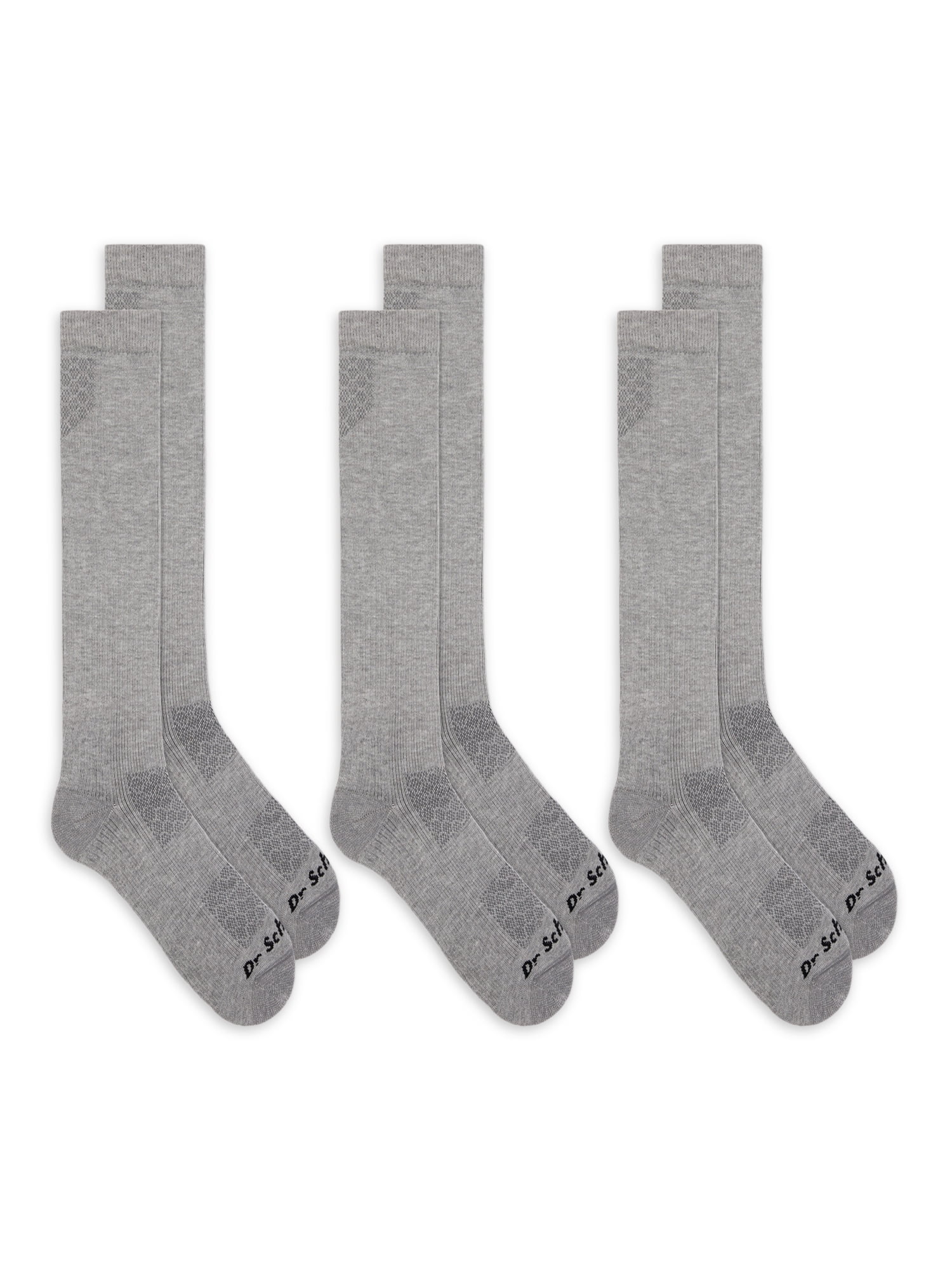 Dr. Scholl's Men's Graduated Compression Over the Calf Socks - 2 & 3 Pair  Packs - Energizing Comfort and Fatigue Relief 2 Charcoal Heather 7-12
