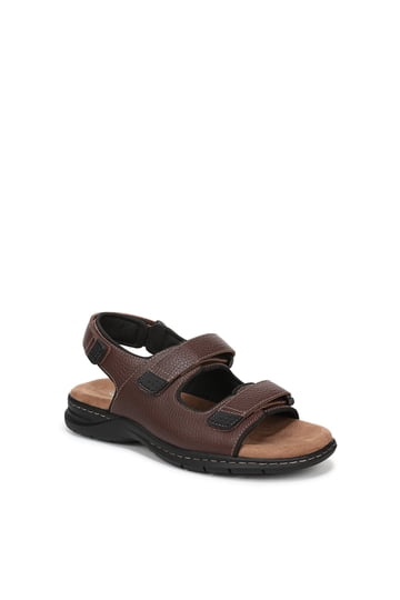 Dr.Scholl’s Men’s Brown Leather Slide Sandals -9 Mens Men main image 3
