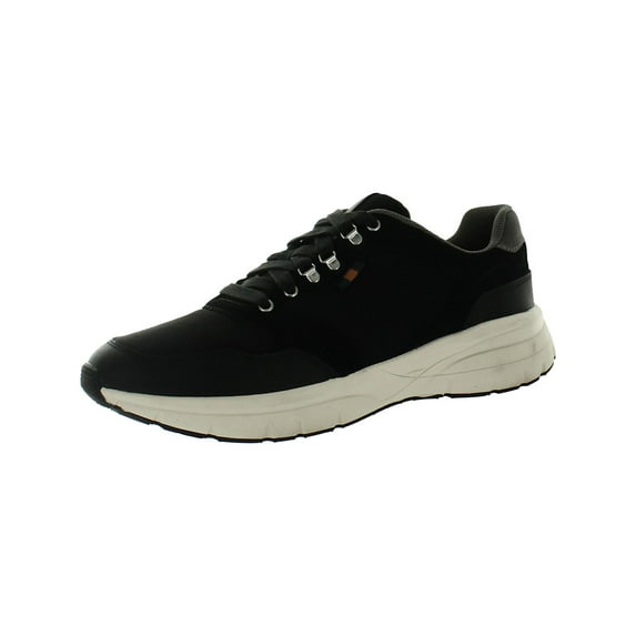 Dr Scholl's Northern Black Suede Leather Lace Up Low Top Rounded Toe Sneakers (Black, 10.5)