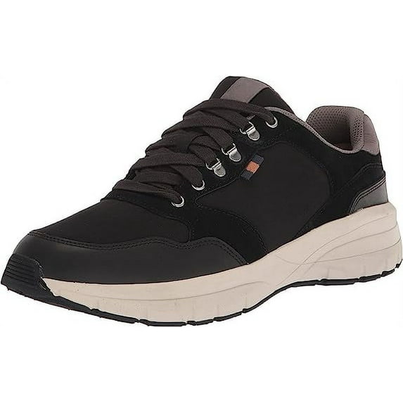 Dr Scholl's Northern Black Suede Leather Lace Up Low Top Rounded Toe Sneakers (Black, 11.5)
