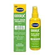 Dr. Scholl's Odor-X Foot Probiotic Spray, Eliminates Odors, Restores Microbiome, 4 fl oz