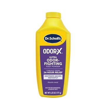 Dr. Scholl's Odor-x Ultra Odor Fighting Powder, (6.25oz) Destroys Odors All-Day Protection