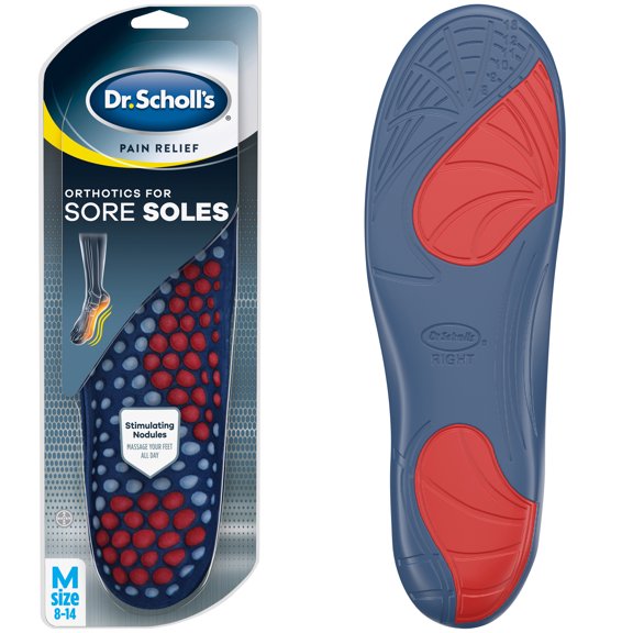 Dr. Scholl's Pain Relief Orthotics for Sore Soles for Men, 1 Pair, Size 8-14