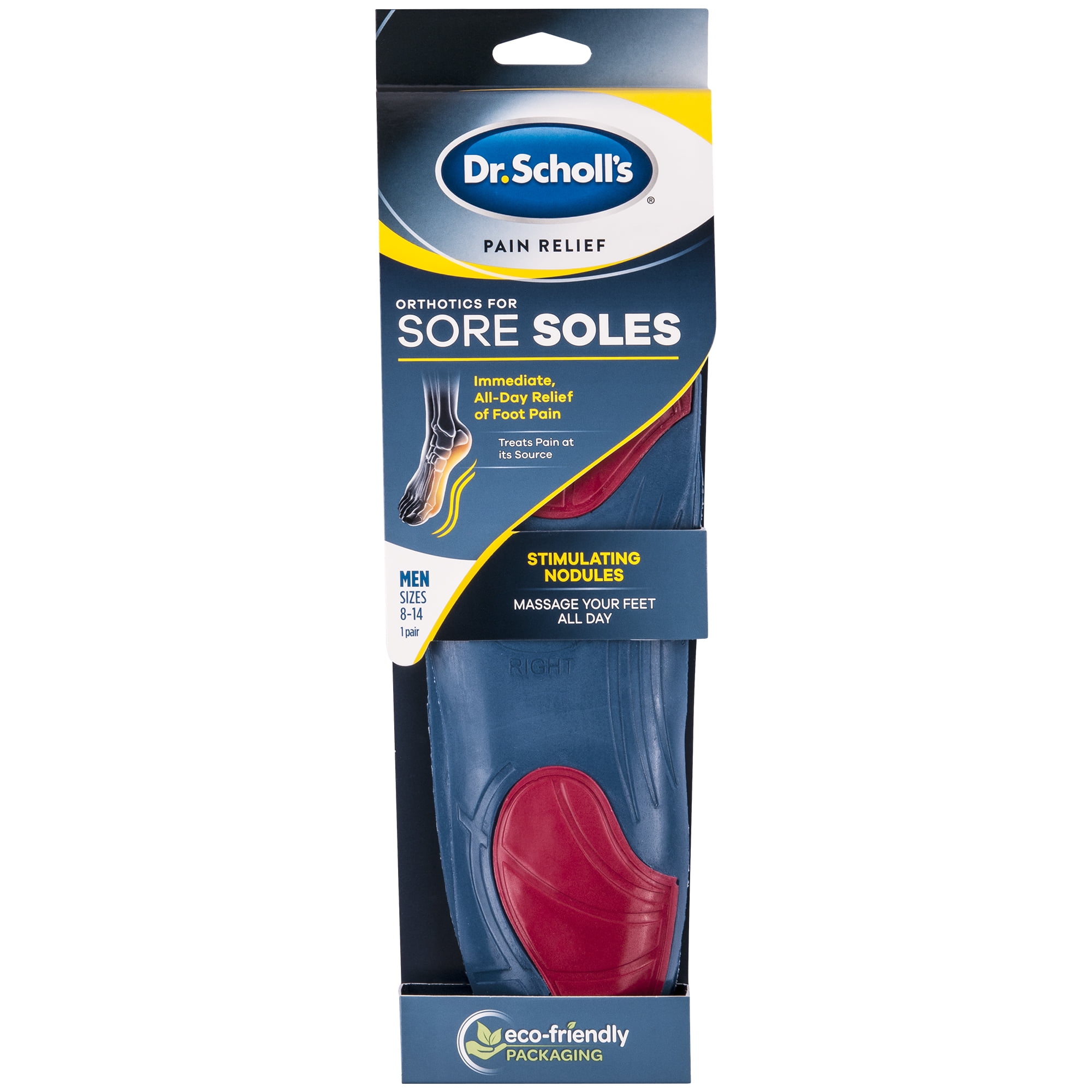 Dr. Scholl's Pain Relief Orthotics for Sore Soles for Men, 1 Pair, Size ...