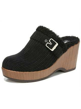 Black velvet fashion wedges