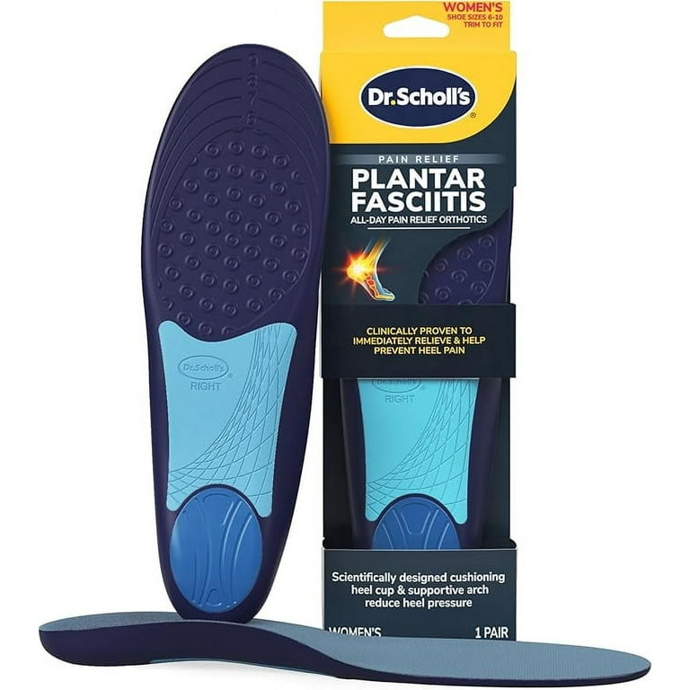 PlantarFasciitisAll-Day Pain Relief Orthotics for Women, Women Size 6 to 10, Blue PlantarFasciitisAll-Day Pain Relief Orthotics for Women, Women Size 6 to 10, Blue