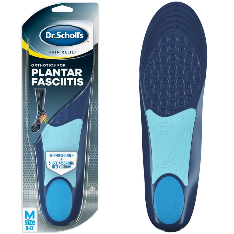 Dr. Scholl s Men s Orthotic Insoles Plantar Fasciitis Pain Relief Sizes 8 13 1 Pair Walmart