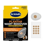 Dr. Scholl's Clear Away Plantar Wart Remover and Cushioning Hydrogel Pain Relief Bandages, 12 Count