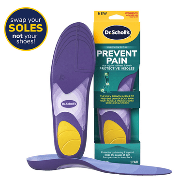 Dr. Scholl's Prevent Pain Foam Cushioning Insoles, Women Shoe Sizes 6-10, 1 Pair