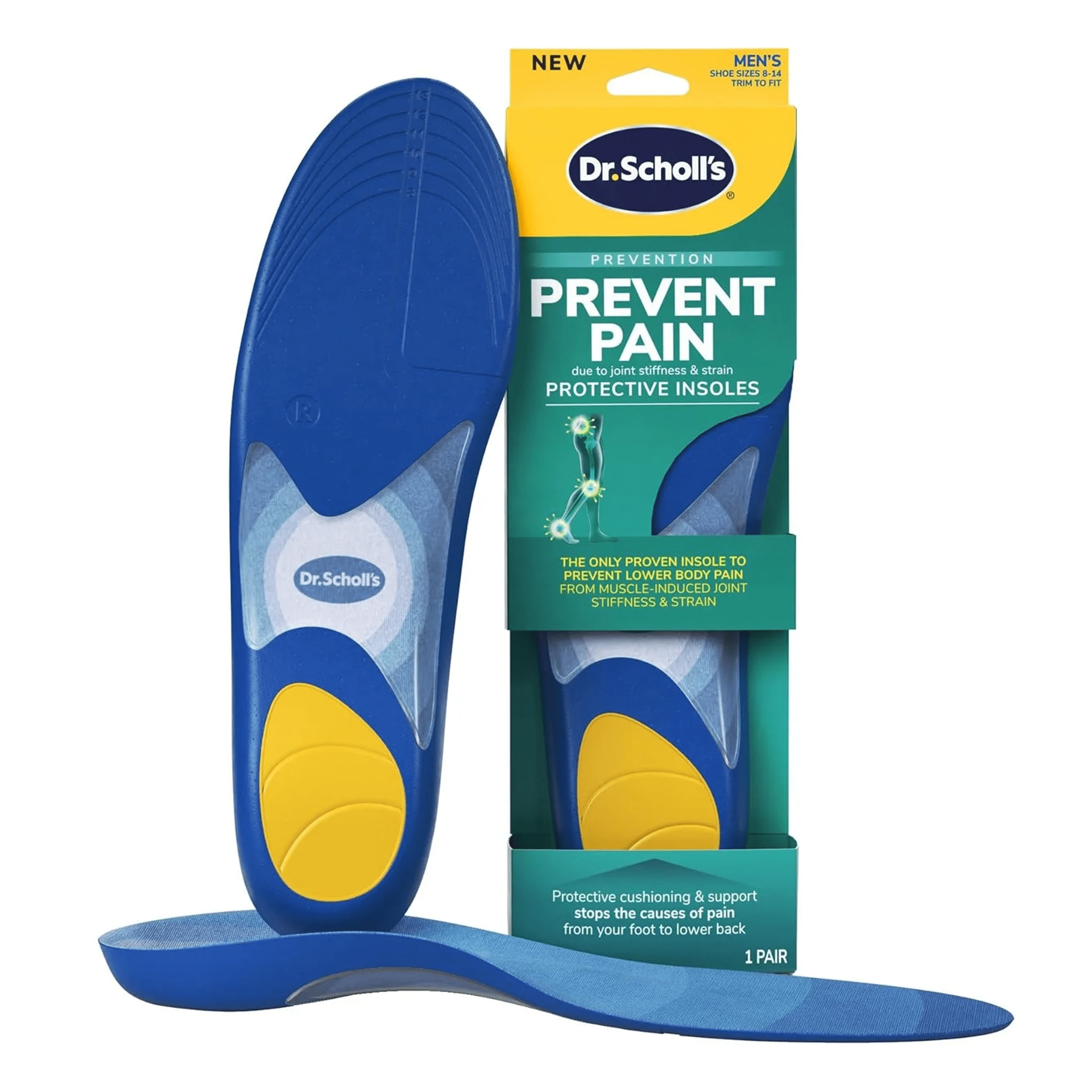 Free Shipping! Scholl's Prevent Pain Foam Cushioning Insoles